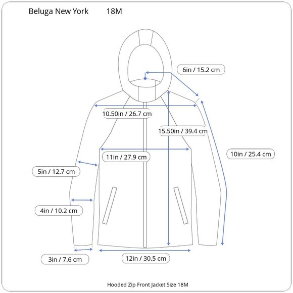 Beluga Hooded Zip Front Jacket Size 18M - Picture 4 of 6